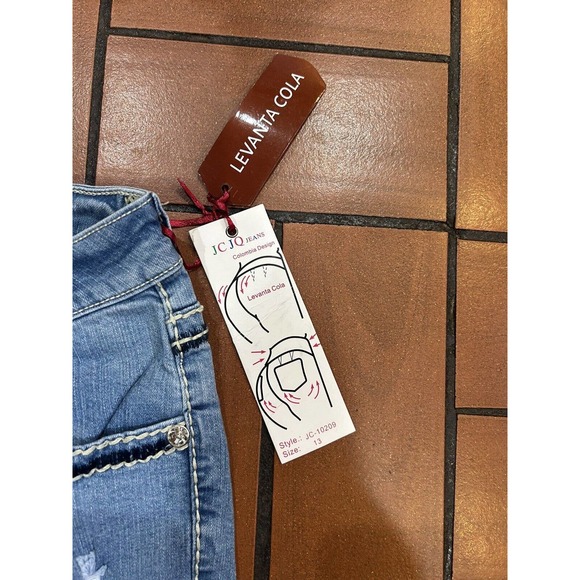 JC &JQ Distressed Straight Leg Jeans Size 13 NWT Y2K - Picture 3 of 11